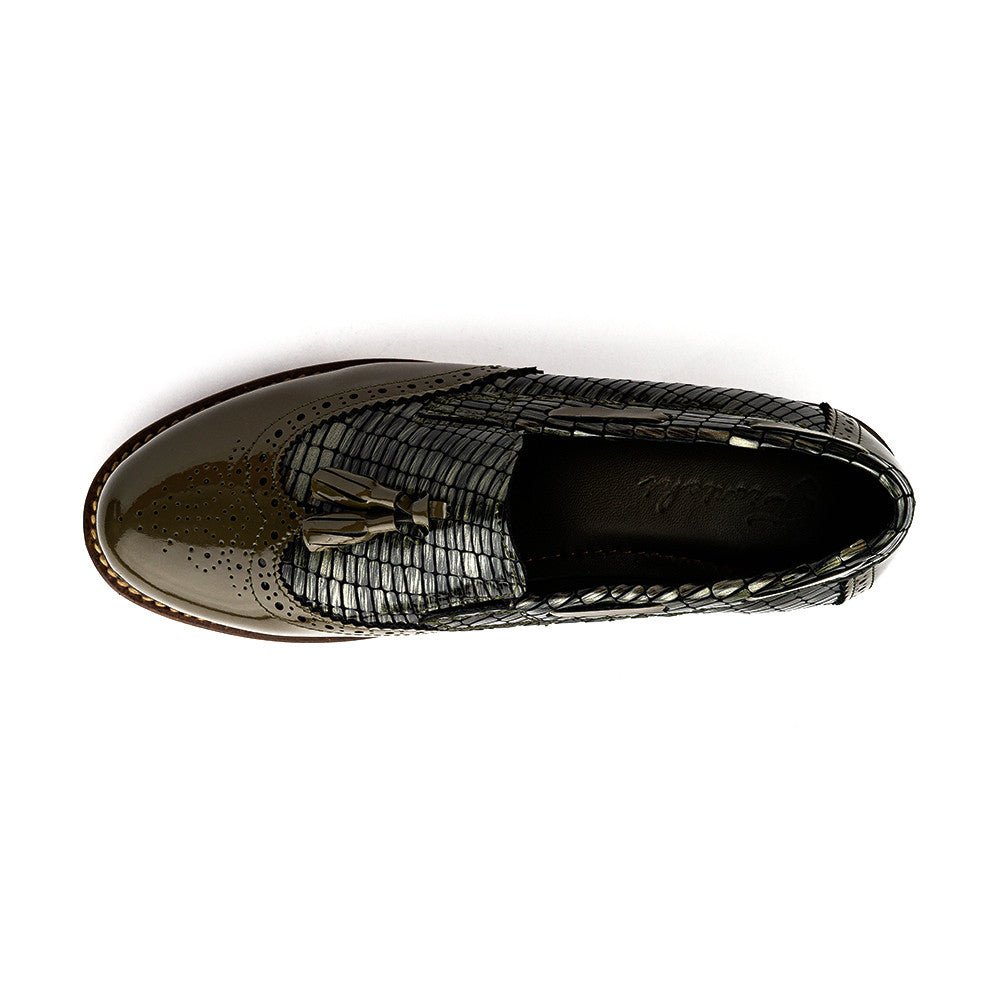 Mocassins Plateformes "Croco&Chic"